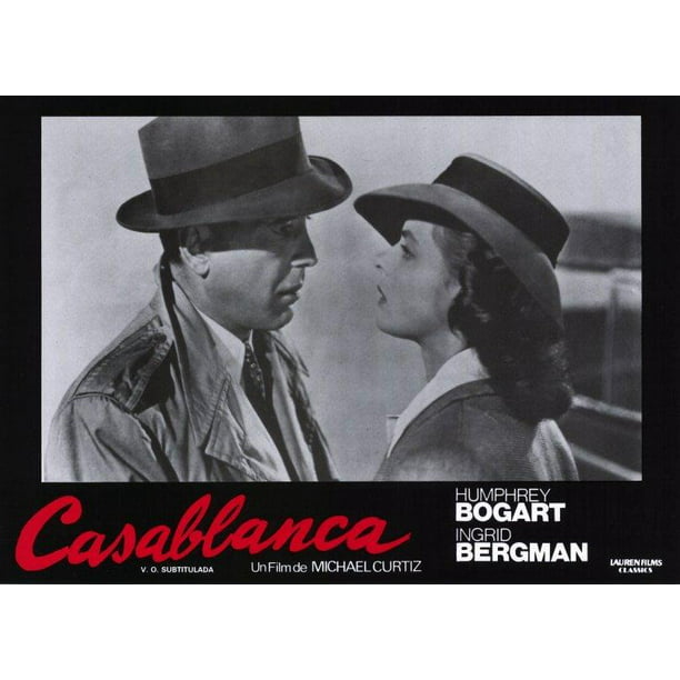 Humphrey Bogart and Ingrid Bergman in Film Classic "Casablanca" New 11x14 Photo